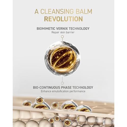 SumaNurica Purifying Enzyme Cleansing Balm, Biotech Peptide Makeup Remover, 3-in-1 Facial Oil Cleanser for Sensitive & Acne-Prone Skin, Deep Cleanse Waterproof Makeup & Impurities, 3.5oz/100g