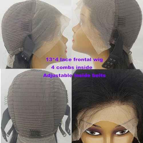 Body Wave Lace Front Wigs Human Hair Wide Lace 180 Density Human Hair Wigs 13x4 Human Hair Lace Front Wigs Pre Plucked 20 Inches Natural Color