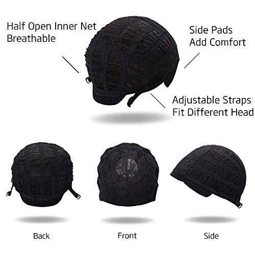 morvally Short Black Wavy Bob Wig with Bangs for Women 16 Inches Natural Synthetic Hair Wavy Wigs