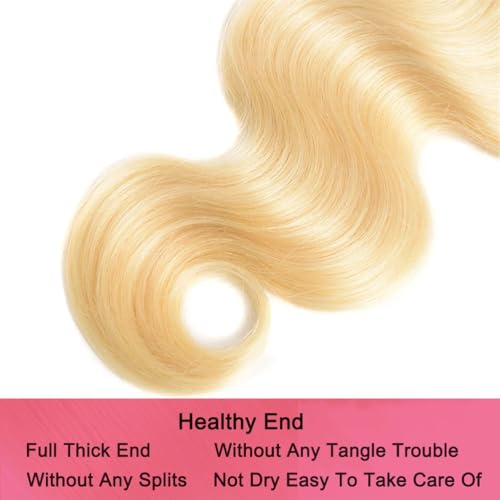 613 Blonde Body Wave Bundles 22 24 26inch Brazilian Virgin Hair Blonde Body Wave 3 Bundles Human Hair Weave for Black Women£¨#613 Bleach Blonde£©