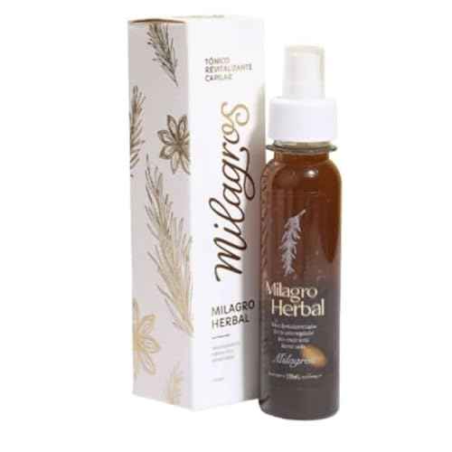 Generic T?nico Milagro Herbal Formula anticaida, crecimiento capilar | Tonico Capilar | seborregulador revitalizante 3.71 oz, Brown Clear