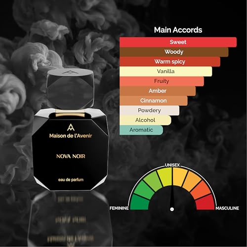 Maison de l'Avenir Nova Noir ? ELIXIR COLLECTION | Oriental Woody Fragrance | Unisex Cologne & Perfume | Natural & Essential Oils | Eau de Parfum (48 Hours) | Made in UAE | 100ml / 3.4 fl. oz.