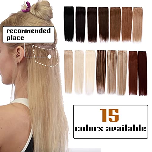 Benehair Real Human Hair Clip-in Extensions - 3/4 Full Head, 20" Platinum Blonde, One Piece Clip-in for Women with Thinning Hair