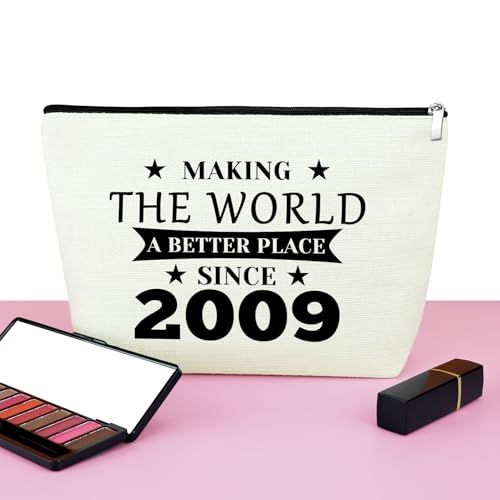 Mxrymvu 16th Birthday Gifts for Girls Makeup Bag Sweet 16 Gifts For Her Teens Sister Daughter Niece 16 Years Old Girl Birthday Adult Gift Best Friend Granddaughter Sixteen Birthday Gift Cosmetic Bag