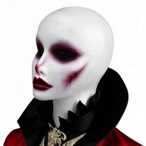 12" 3 Pcs Foam Wig Head - Tall Female Foam Mannequin Wig Stand and Holder for Style, Model And Display Hair, Hats and Hairpieces, Mask - for Home, Salon and Travel