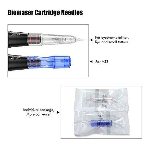 P70 Permanent Makeup Machine kit-BIOMASER Permanent Makeup Microblading Tattoo Machines with Swiss Motor Rotary Pen Mini Power Supply Cartridge needles for Eyebrow Eyeliner Lip