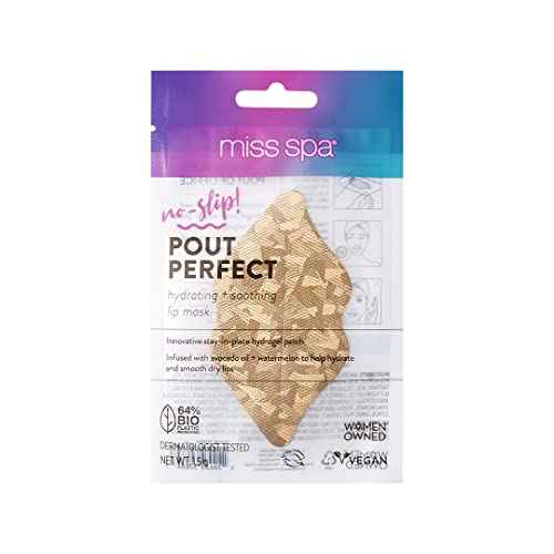 MISS SPA Lip Mask, Hydrating & Soothing Lip Mask, Gold Hydrogel Lip Patch, Moisturizing Anti-Aging Anti Wrinkle, Stay in Place, Skin Care Lip Mask 4 Pack
