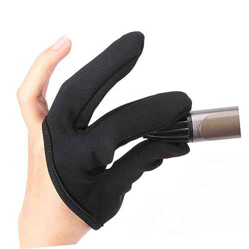 NOLITOY 2pcs Three Finger Heat Resistant Gloves for Hair Styling Curling and Straightening Finger Covers for Safe Hairdressing for Salon Use