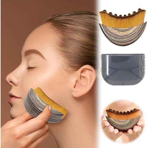 Lymphatic Contour Face Brush,Contour Face Brush for Lymphatic Drainage,Dry Lymphatic Drainage Massager,Ergonomically Designed to Fit The Skin Precisely