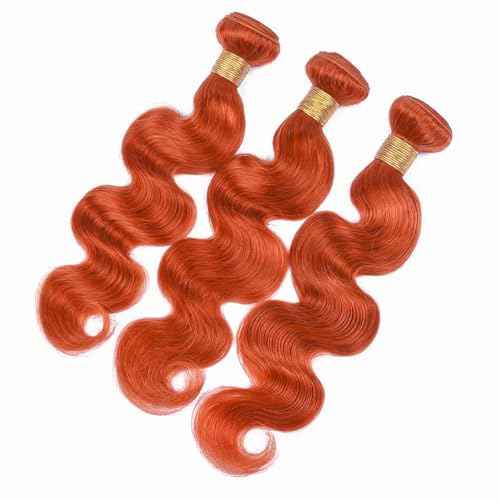 Ginger Bundle Color 350 Body Wave Human Hair Bundles 8A Ginger Body Wave 3 Bundles 14 14 14 Inch Color 350 Orange Bundle Ginger Orange Hair Extensions