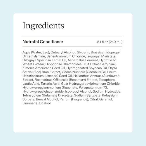 Nutrafol Conditioner, Physician-formulated for Thinning Hair, Moisturizing, Strengthening and Color Safe, Lightweight Protection