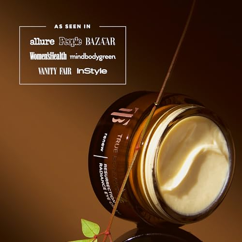 True Botanicals Resurrection Radiance Brightening Eye Cream | Reduces Appearance of Dark Circles, Fine Lines, Wrinkles & Puffiness | Dermatologist Tested, All Natural, Vegan| 0.5 oz | 15 ml