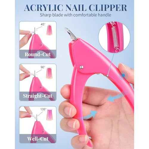 MORGLES 240 Pcs Half Cover Coffin Nail Tips Clear Acrylic Extra Long False Nail Tips with Glue, Clipper, Files and Cuticle Fork for Salons and Home DIY