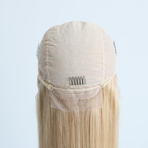 Pre-plucked #27 Honey Blonde 13X4 Lace Front Wigs Straight Glueless 150% Density Brazilian Virgin Human Hair (27 Frontal Wig, 10 INCH)