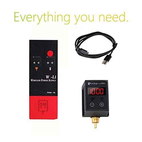 Illusionist Rechargeable USB C Power Supply 1950mAh Battery- Digital Display Wireless Machine, Mini Tattoo Power Bank Supply for Rotary Tattoo Machines Pen (RCA)