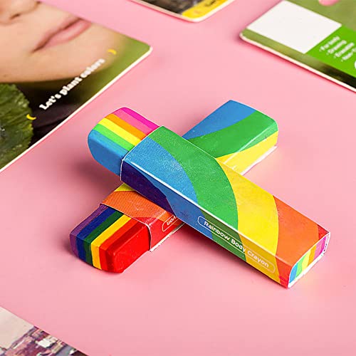 Rainbow Face & Body Paint Kit - Washable, LGBT Pride Flag Colors, Face Paint Sticks - Ideal for Parties, Marches & Events