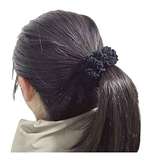 8pcs Plush Scrunchie Hair ties Large Scrunchie fluffy tied Hair Rope Cute Elastic Hair Bands Scrubchy Hair Accessories for Women and Girls (Black)