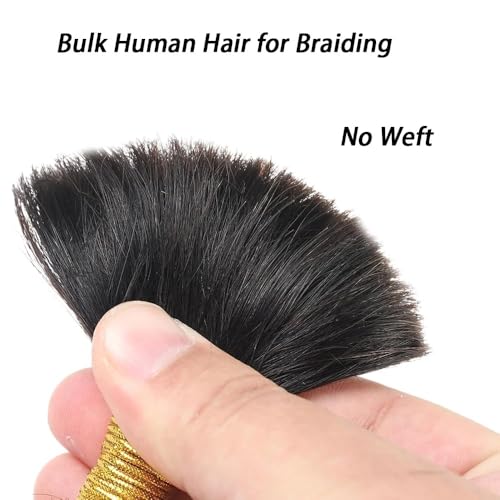 Caijuxing Human Braiding Hair 1 Bundle 100g Body Wave Bulk Human Hair for Braiding No Weft 12A Brazilian Virgin Curly Human Hair Extensions for Boho Braids 100% Remy Human Hair Extensions (26 Inch)