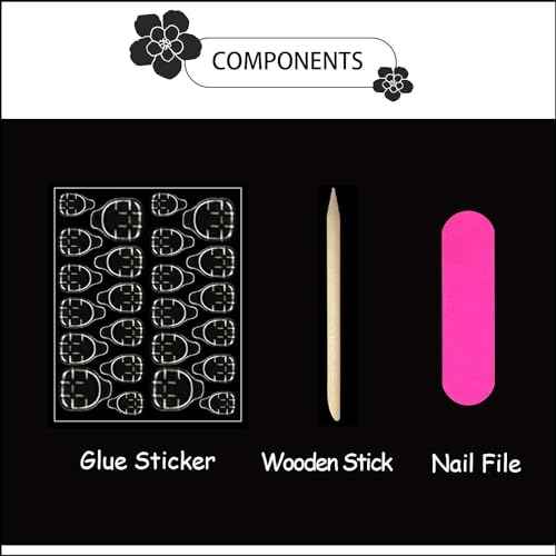 Christmas Press on Nails Almond Medium Fake Nails Red French False Nails with Silver Glitter Design Glue on Nails Xmas Candy Full Cover Stick on Nails Glossy Acrylic Nails for Women Manicure 24Pcs