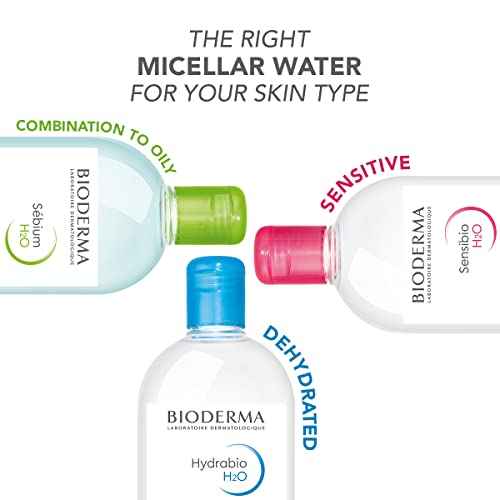Bioderma Hydrabio DUO H2O Micellar Water Cleansing and Make-Up Removing for Dehydrated Sensitive Skin, 33.4 Fl Oz