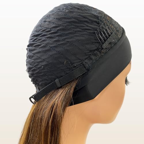 TNICE Ombre Headband Wig Human Hair Straight #4/27 Highlight Headband Wig 20 Inchs Glueless None Lace Front Wig Brazilian Virgin Human Hair Headband Wigs for Black Women Wear and Go Wig 150% Density