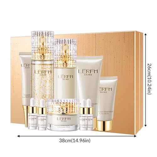 Korean Skincare Set - 10pcs - Face Care with Collagen, Niacinamide, Hyaluronic Acid - Smoothing Skin & Firming Skin,Hydrating Skincare kit Include Toner, Serum, Lotion, Eye Cream, Face Cream