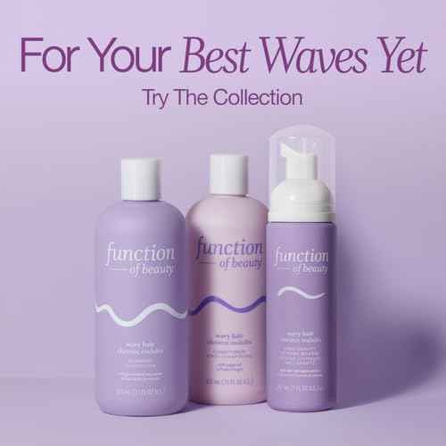 FUNCTION OF BEAUTY Zero Gravity Styling Mousse, 7 oz ? Adds Volume + Defines Natural Waves, Frizz Control + Flexible Hold, Lightweight Feel, No Crunch or Stiffness, Heat Protection Up to 450¡ÆF