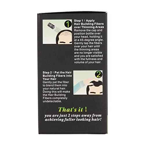 Dark Brown Colored Hair Building Fibers - Instantly Thicken Thinning Hair for Men and Women