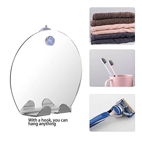 Shower Mirror, Fogless Suction Cup Mirror with Holder Suction Cup for Shower for Makeup