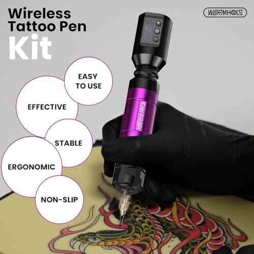 Wireless Tattoo Gun Kit Professional Tattoo Kit Tattoo Machine Kit Tattoo Pen Kit with 1500mAh Tattoo Battery Pack Tattoo Ink Needles WTK278