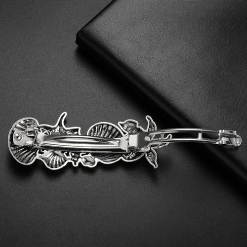 KKJOY Vintage Seashell Hair Clips Starfish Barrettes Hand Crafted Spring Clip Metal Hair Pin Headpieces Wedding Bridal Hair Accessories for Women Girls