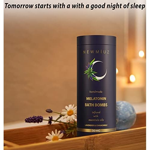 Sleep Well Bubble Bath Bombs Melatonin Infused Lavender Chamomile Essential Oils Luxurious Bath for Dry Skin Perfect Self Care Gifts for Women and Men