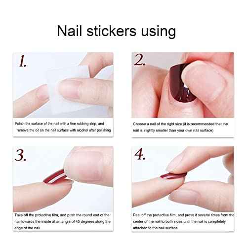 24 Pcs Christmas Press On Nails Short Square -ZIFANHU Red Glitter Fake Nails Press Ons Nail Tips Glue on Nails Christmas Snowflake Design Full Cover Acrylic False Nails Stick on Nails for Women