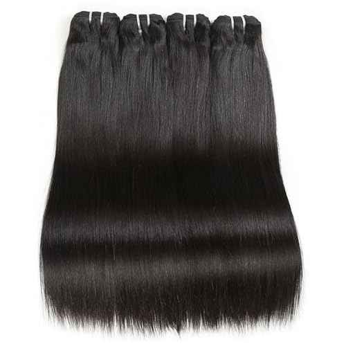 Liang Dian 14 Inch Straight Human Hair 4 Bundles Natural Color 12A Brazilian Virgin Hair 100% Unprocessed Straight Human Hair Bundles(14" 14" 14" 14")