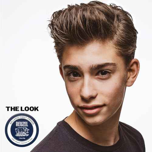 REUZEL Fiber Pomade, Firm and Pliable All Day Hold, Water Soluble Styling, Low Shine and Flake Free, Easy To Wash Out, For All Hair Types