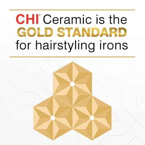 CHI Original Ceramic Flat Iron, Straightener For A Smooth Finish, Ceramic Floating Plates, Quick Heat Up, Analog On/Off Switch, 1" Black