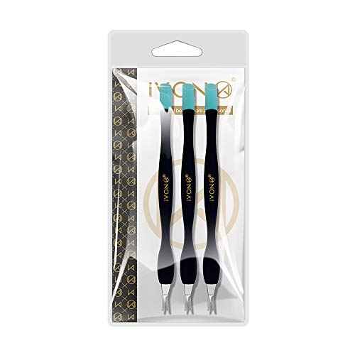 IVON 3 Pack Cuticle Trimmer Pusher Remover, Rubber Tip Gentle on Nail Bed