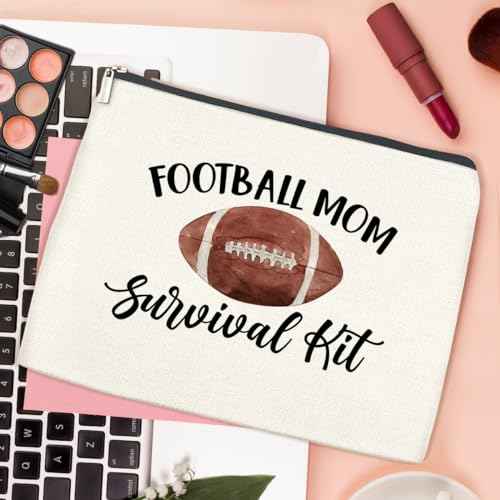 Football Player Mom Gift Football Lover Makeup Bag Gift for Football Player, Thank You Gifts for Football Mom Cosmetic Bag