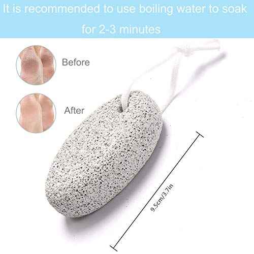 Natural Pumice Stone for Feet, Borogo 3-Pack Lava Pedicure Tools Hard Skin Callus Remover for Feet and Hands - Natural Foot File Exfoliation to Remove Dead Skin, Heels, Elbows, Hands