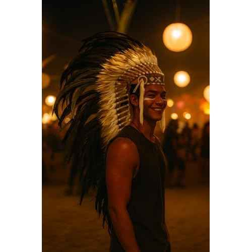 Theworldoffeathers Extra Long Feather Headdress - Indian Headdress Inspired - Headdresses