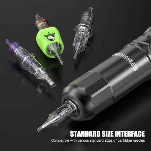 Wormhole Tattoo Kit Wireless Tattoo Gun Kit 20 Pcs Cartridge Needles Professional Tattoo Machine Kit Tattoo Practice Pen for Beginners Rotary Tattoo Machines WTK375