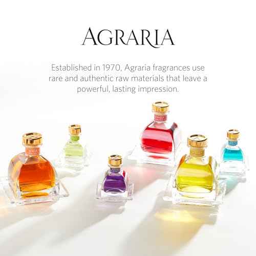 AGRARIA Lemon Verbena Scented PetiteEssence Diffuser, 1.7 Ounces with Reeds and a Flower