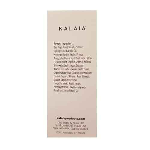 Kalaia Fresh Canvas Exfoliating Powder | 1 oz | Gentle Exfoliator for Face & Neck | Neem, Turmeric, & Rose Petal Powder | Water Activated for Daily Skin Care Routine