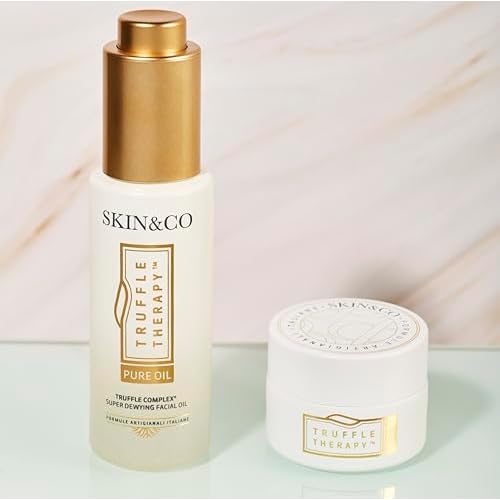 SKIN&CO Truffle Therapy Facial Oil, 1 FL OZ, For Women + Men, Providing Deep Hydration, Anti-Aging Benefits, And A Radiant Glow With Black Winter Truffle, Made in Italy