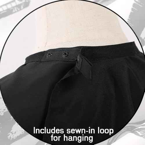 Professional Hair Cutting Cape with Neck Duster Brush, Salon Barber Cape, Hairdressing Accessories (Black)