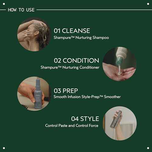 Aveda Smooth Infusion Style-Prep Smoother | Leave-In Anti-Frizz Serum | 72-Hour Frizz Defense & Frizz Control | Heat Protectant | 98% Naturally Derived*