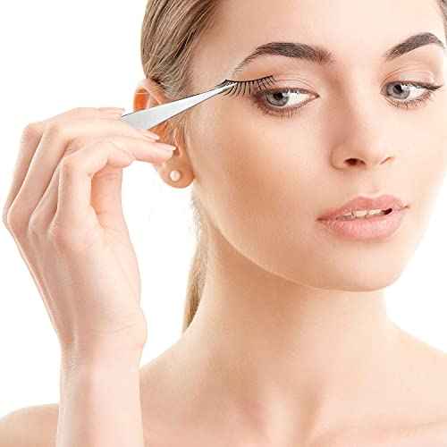 Pointed Tweezers for Women Facial Hair, Professional Stainless Steel Tweezers for Eyebrow, Chin Hair and Ingrown Hair Removal