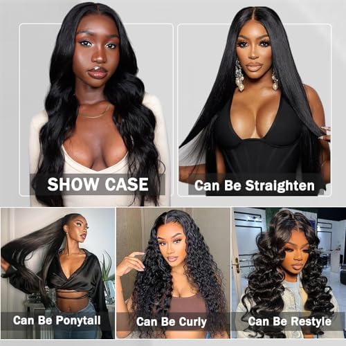Body Wave Bundles Human Hair 12 14 16Inch 3 Bundles Human Hair Extensions 12A Brazilian Natural Black Color For Women