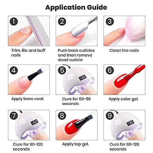 RARJSM Black White Gel Nail Polish Red Nail Polish Set Soak Off Gel Polish 3PCS 7.5ML UV LED Curing Required NailPolish Nail Art French Manicure DIY at Home