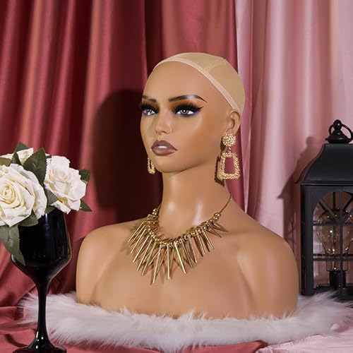 Manneqquin Head With Shoulders for Wig, Displaying Wig Heads Realistic Femal Manikin Head